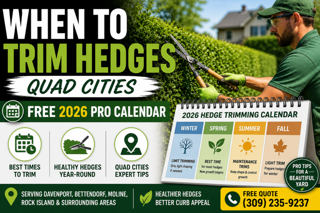 when to trim hedges quad cities