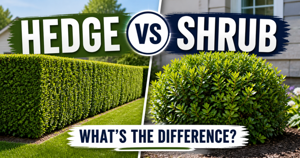 hedge vs shrub trimming